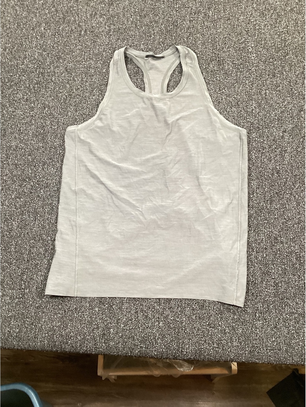 Athleta Light Gray Racerback Tank Top